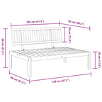 Garten-Mittelsofa aus Paletten Massivholz Akazie