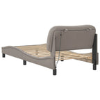 Bettgestell mit LED ohne Matratze "Hvar" Taupe 90x190 cm Stoff