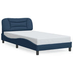 Bettgestell mit LED ohne Matratze "Hvar" Blau 100x200 cm Stoff