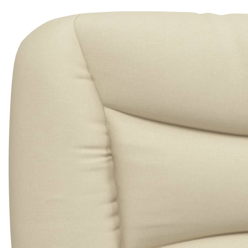 Bettgestell mit LED ohne Matratze "Hvar" Creme 140x190 cm Stoff