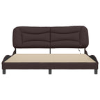 Bettgestell mit LED ohne Matratze "Hvar" Dunkelbraun 180x200 cm Stoff