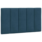 Bettgestell mit LED ohne Matratze "Hanko" Blau 90x200 cm Samt