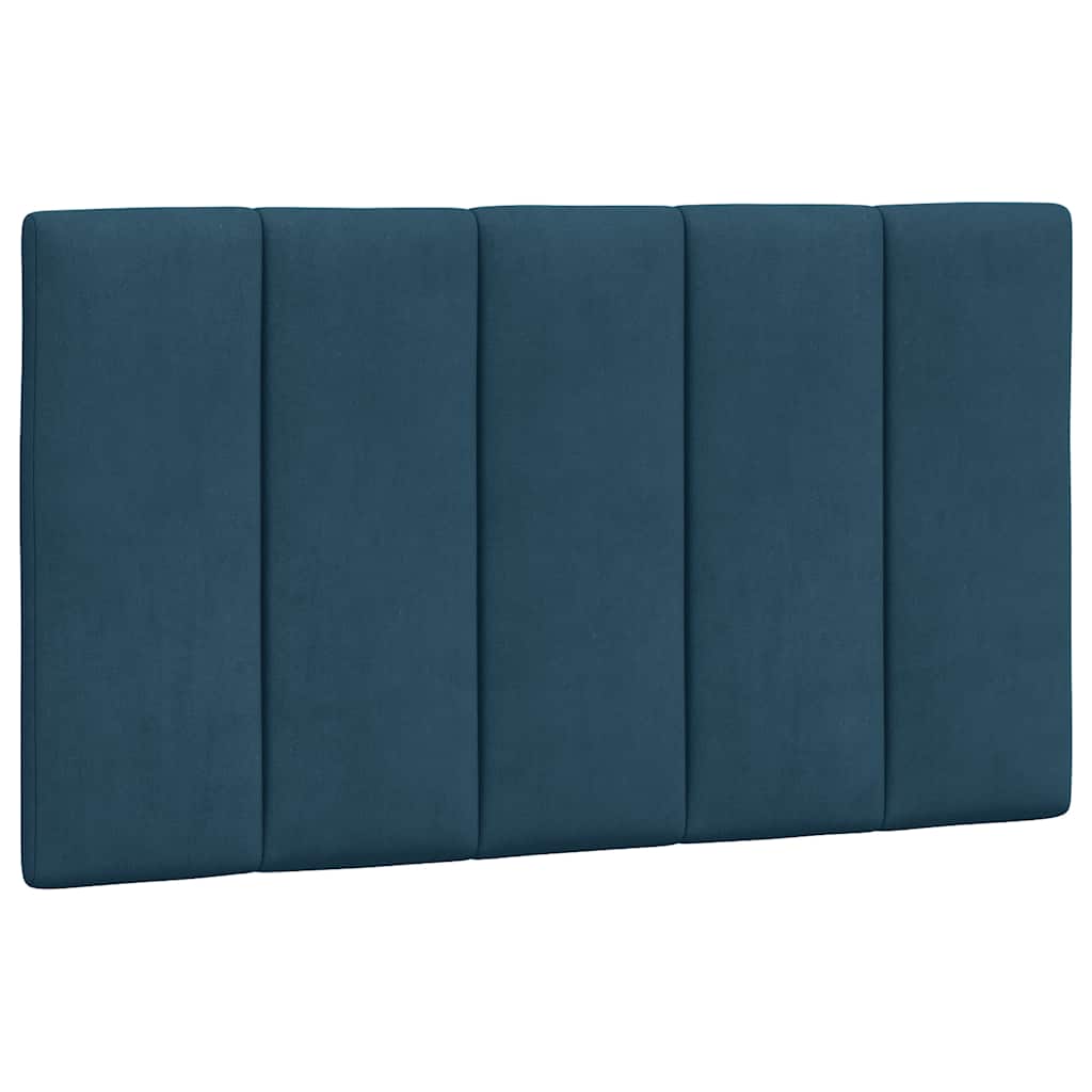 Bettgestell mit LED ohne Matratze "Hanko" Blau 90x200 cm Samt