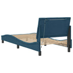 Bettgestell mit LED ohne Matratze "Hanko" Blau 90x200 cm Samt