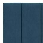 Bettgestell mit LED ohne Matratze "Hanko" Blau 100x200 cm Samt