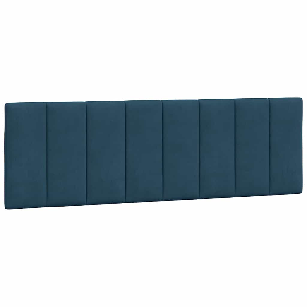 Bettgestell mit LED ohne Matratze "Hanko" Blau 160x200 cm Samt