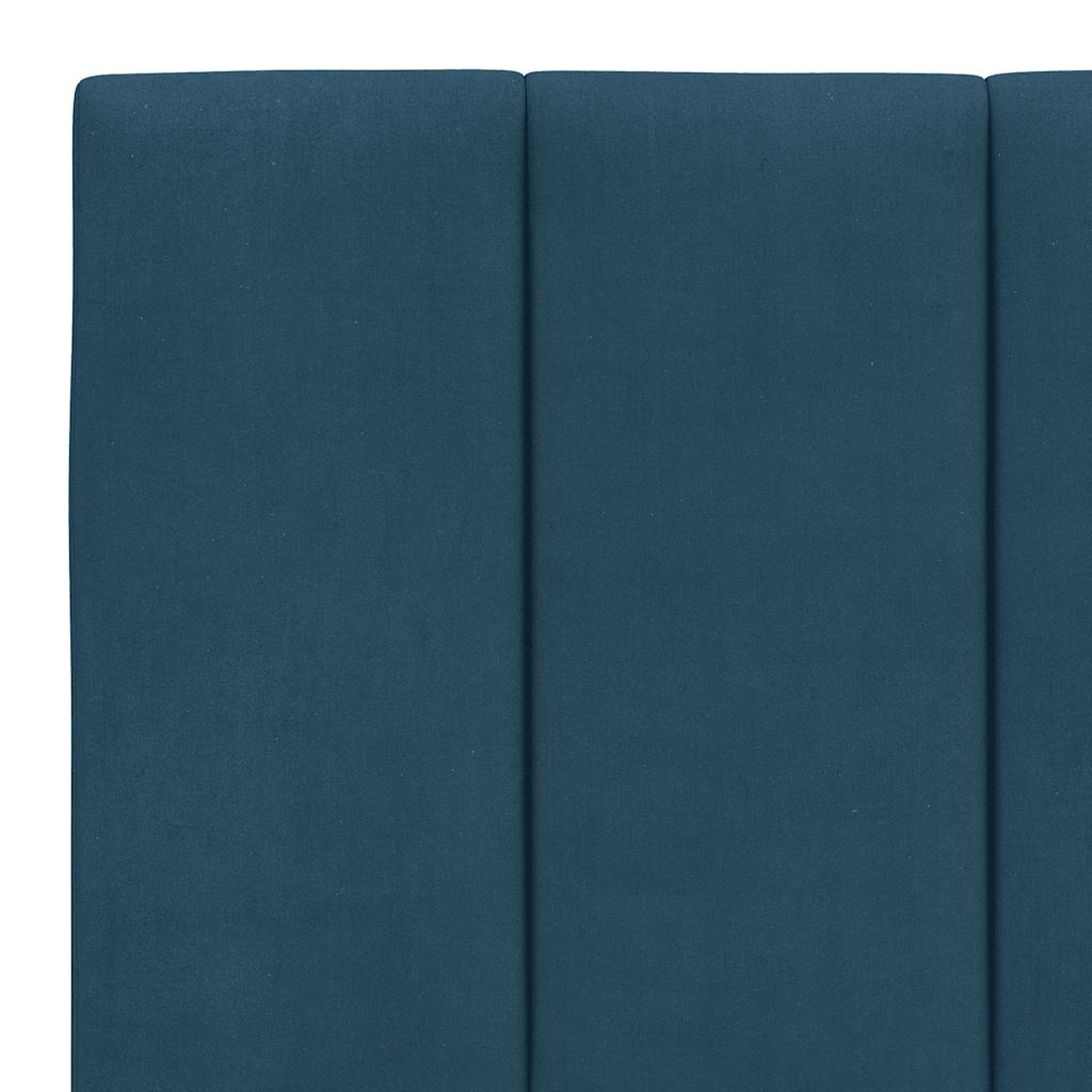 Bettgestell mit LED ohne Matratze "Hanko" Blau 160x200 cm Samt