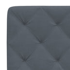 Bettgestell mit LED ohne Matratze Dunkelgrau 100x200 cm Samt
