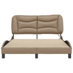 Bettgestell mit LED ohne Matratze "Hvar" Cappuccino-Braun 140x200 cm