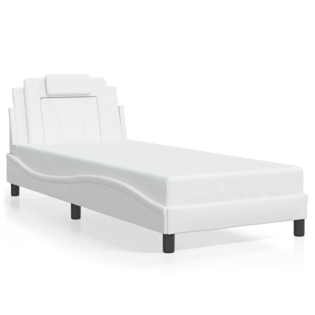 Bettgestell "Viana" mit LED ohne Matratze Weiß 80x200 cm
