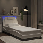 Bettgestell "Viana" mit LED ohne Matratze Weiß 80x200 cm
