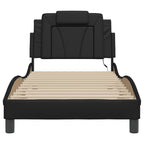 Bettgestell "Viana" mit LED ohne Matratze Schwarz 90x190 cm