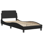 Bettgestell "Viana" mit LED ohne Matratze Schwarz 90x190 cm
