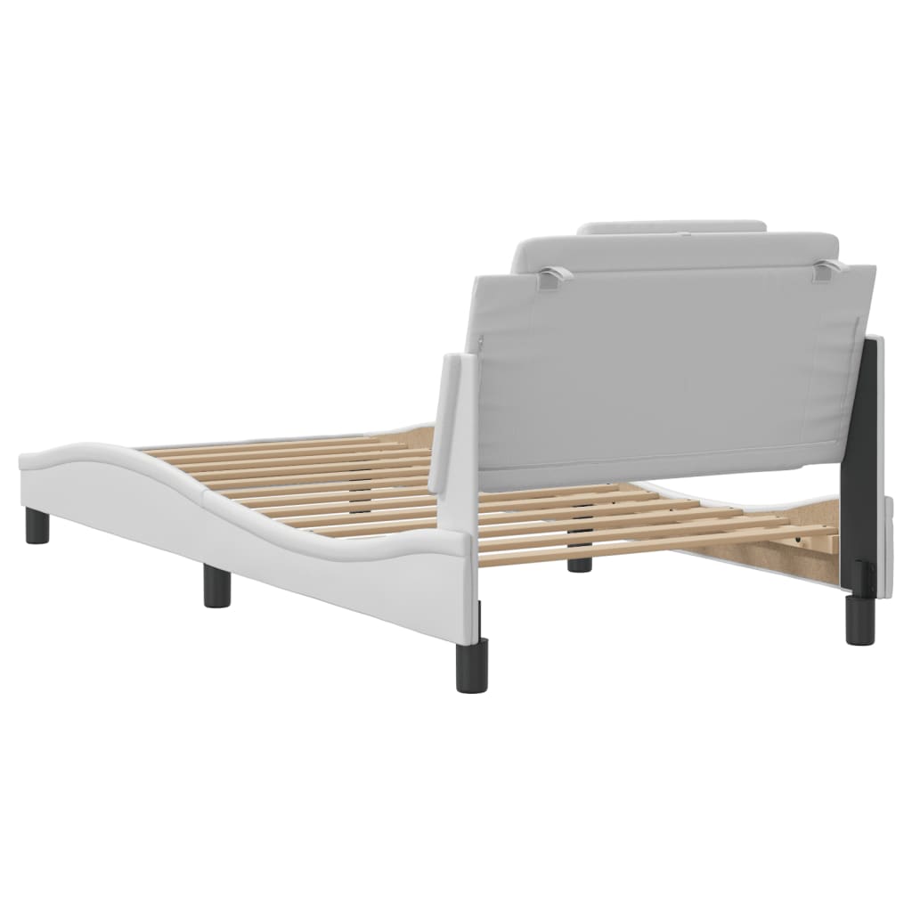 Bettgestell "Viana" mit LED ohne Matratze Weiß 100x200 cm