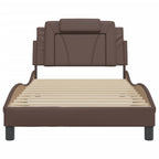 Bettgestell "Viana" mit LED ohne Matratze Braun 100x200 cm