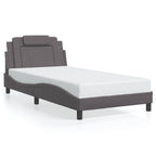 Bettgestell "Viana" mit LED ohne Matratze Grau 100x200 cm