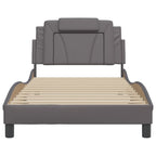 Bettgestell "Viana" mit LED ohne Matratze Grau 100x200 cm