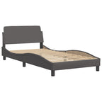 Bettgestell "Viana" mit LED ohne Matratze Grau 100x200 cm