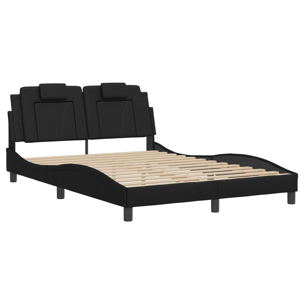 Bettgestell "Viana" mit LED ohne Matratze Schwarz 120x200 cm