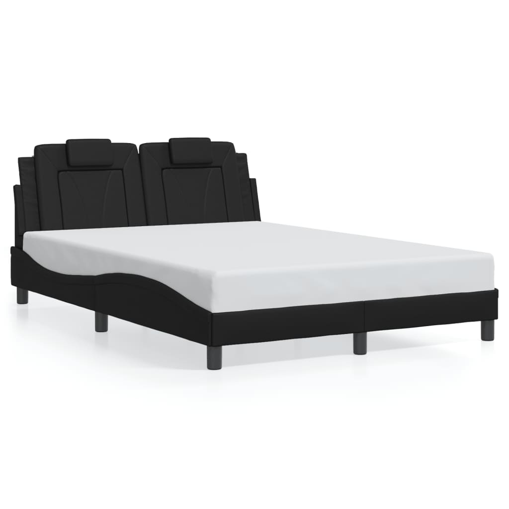 Bettgestell "Viana" mit LED ohne Matratze Schwarz 120x200 cm