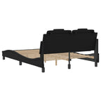 Bettgestell "Viana" mit LED ohne Matratze Schwarz 120x200 cm