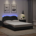 Bettgestell "Viana" mit LED ohne Matratze Schwarz 120x200 cm