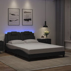 Bettgestell "Viana" mit LED ohne Matratze Schwarz 120x200 cm