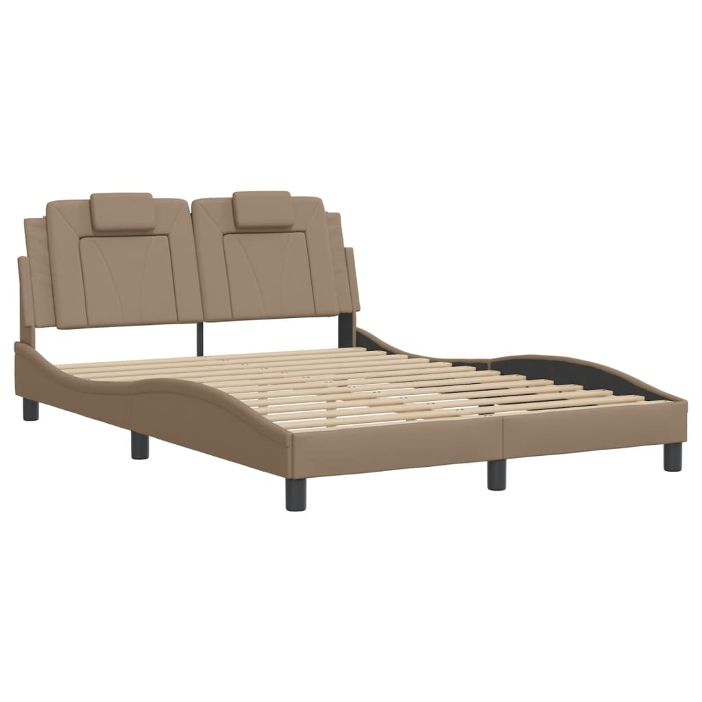 Bettgestell "Viana" mit LED ohne Matratze Cappuccino-Braun 120x200 cm