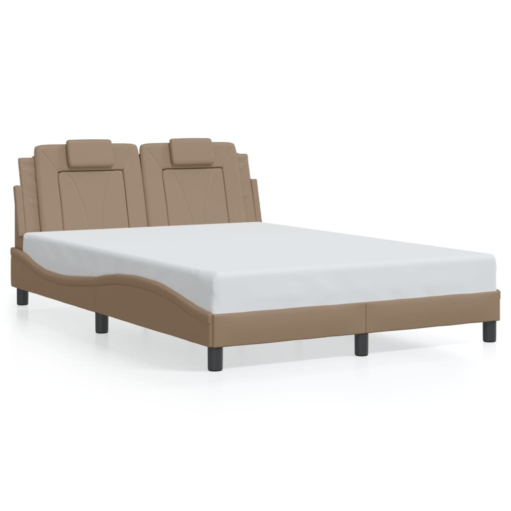 Bettgestell "Viana" mit LED ohne Matratze Cappuccino-Braun 120x200 cm