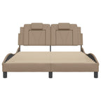 Bettgestell "Viana" mit LED ohne Matratze Cappuccino-Braun 120x200 cm