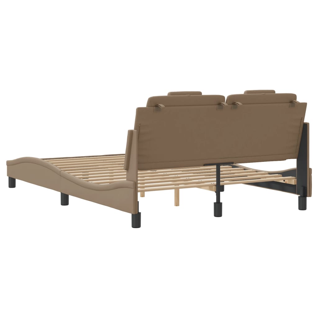 Bettgestell "Viana" mit LED ohne Matratze Cappuccino-Braun 120x200 cm