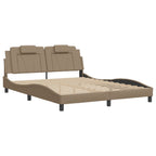 Bettgestell "Viana" mit LED ohne Matratze Cappuccino-Braun 160x200 cm