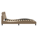 Bettgestell "Viana" mit LED ohne Matratze Cappuccino-Braun 160x200 cm