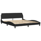 Bettgestell "Viana" mit LED ohne Matratze Schwarz 180x200 cm