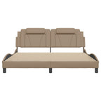 Bettgestell "Viana" mit LED ohne Matratze Cappuccino-Braun 180x200 cm