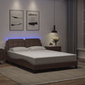 Bettgestell mit LED ohne Matratze "Zadar" Grau 120x200 cm