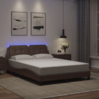 Bettgestell mit LED ohne Matratze "Zadar" Grau 120x200 cm