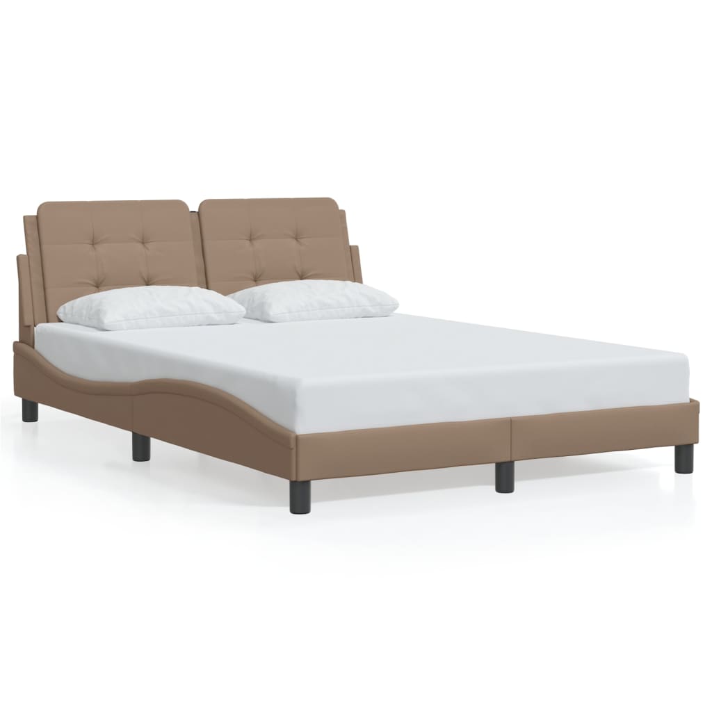 Bettgestell mit LED ohne Matratze "Zadar" Cappuccino-Braun 120x200 cm