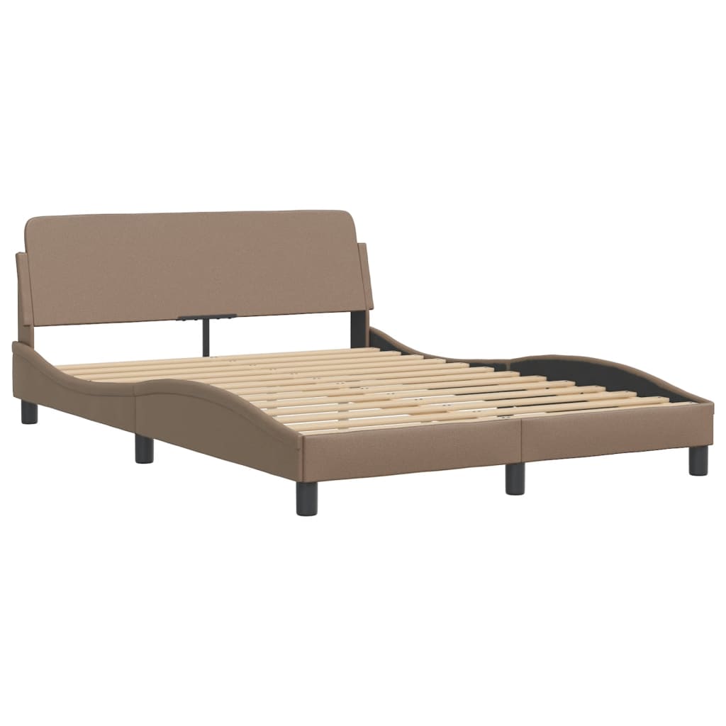 Bettgestell mit LED ohne Matratze "Zadar" Cappuccino-Braun 120x200 cm