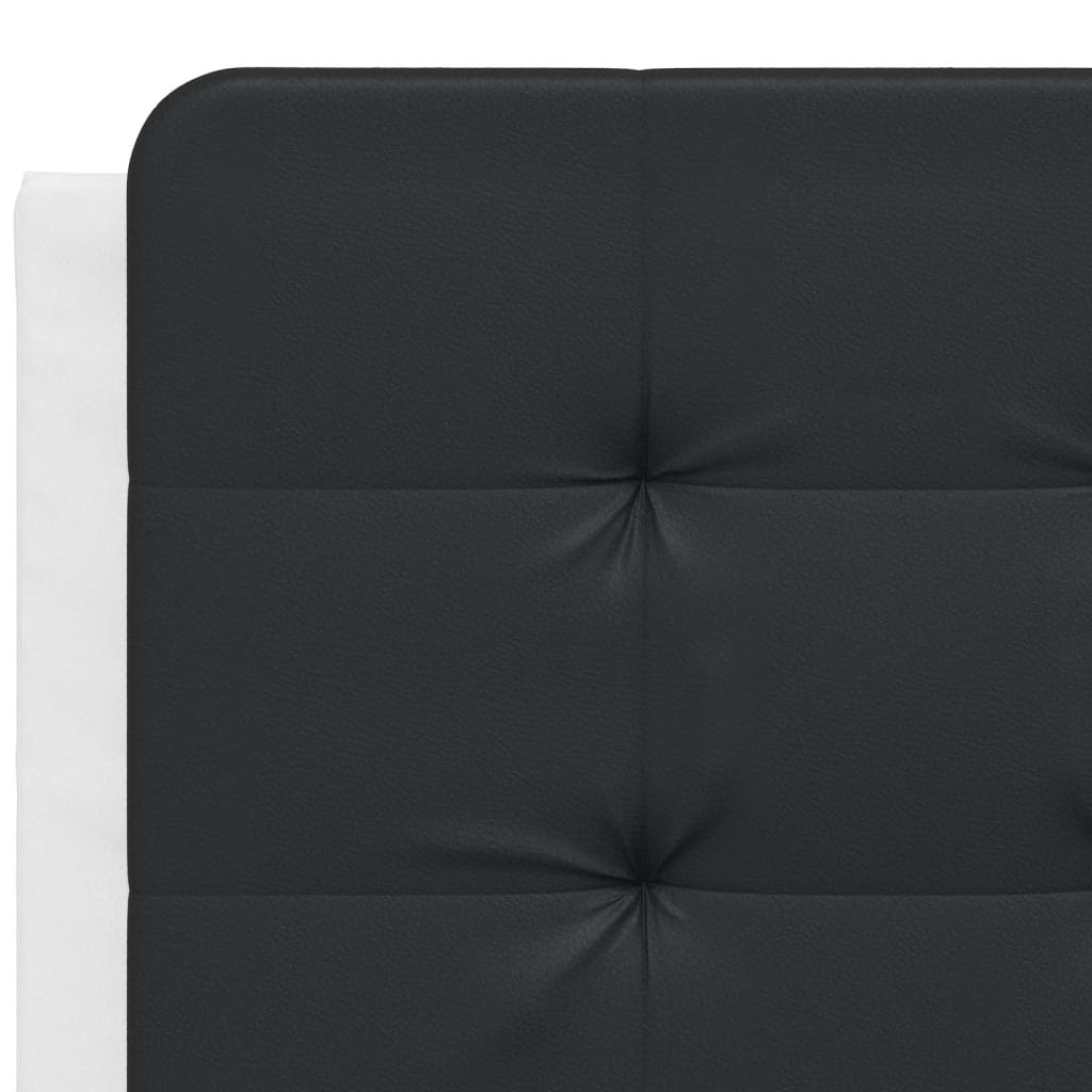 Bettgestell mit LED ohne Matratze "Zadar" Weiß und Schwarz 140x200 cm
