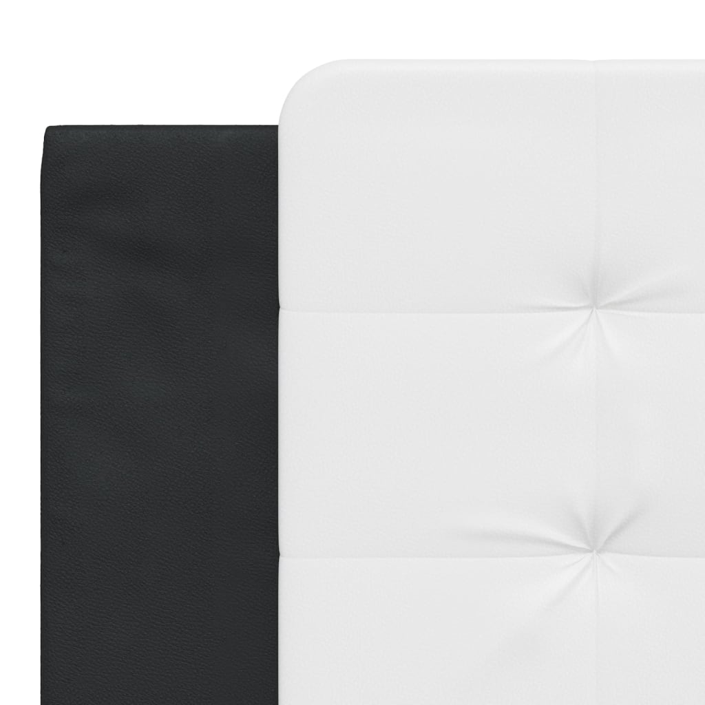 Bettgestell mit LED ohne Matratze "Zadar" Schwarz und Weiß 180x200 cm