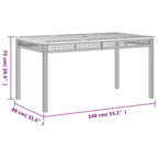 5-tlg. Garten-Essgruppe mit Kissen Schwarz Poly Rattan