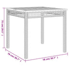 3-tlg. Garten-Essgruppe mit Kissen Beige Poly Rattan