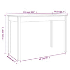 Esstisch Wachsbraun 110x55x75 cm Massivholz Kiefer