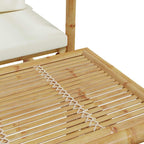 2-teiliges Gartensofa-Set mit Kissen Bambus