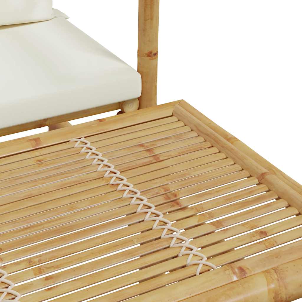 2-teiliges Gartensofa-Set mit Kissen Bambus