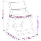 3-tlg. Bistro-Set Klappbar mit Kissen Bambus