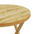 3-tlg. Bistro-Set Klappbar mit Kissen Bambus