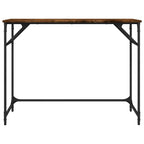 Schreibtisch Räuchereiche 100x45x76 cm Holzwerkstoff und Stahl