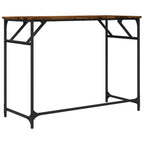 Schreibtisch Räuchereiche 100x45x76 cm Holzwerkstoff und Stahl